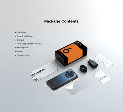 Смартфон Doogee Fire 6 6.56" 6/256ГБ, 2SIM, 10400мА&bull;год, чорний (з тепловізором) (6923740234303) [101366]