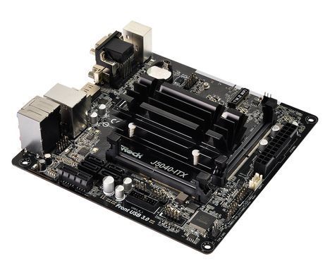 Материнська плата ASRock (Quad-Core Pentium 3.2GHz, 2xDDR4 SoDIMM, VGA/HDMI/DVI, 1*PCIe, 4xSATAIII, miniITX) (J5040-ITX) [402686]