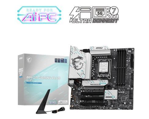 Материнcька плата MSI B860M GAMING PLUS WIFI s1851 B860 4xDDR5 M.2 HDMI DP WiFi BT mATX (911-7E42-003) [109188]
