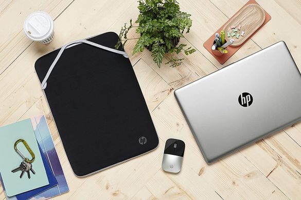 Чохол для ноутбука HP, Reversible Protective, 15", неопрен, чорний/сірий (2F2K5AA) [103252]