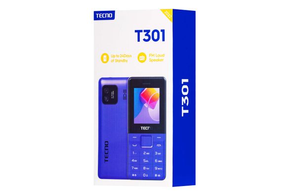 TECNO Мобільний телефон T301 2SIM Blue (4895180778698)