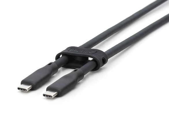 Кабель DIGITUS USB-C заряджання/синхронізації, USB 3.2 Gen 2, 10G, 100W, 4K, силіконовий, 1м, чорний (AK-300342-010-S) [108609]