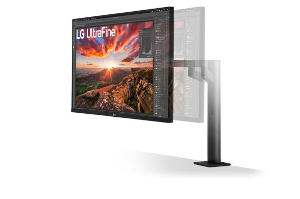 LG Монітор 31.5" 32UN880-B 2xHDMI, DP, USB-C, MM, IPS, 3840x2160, 95%DCI-P3, Pivot, HDR10 (32UN880-B)