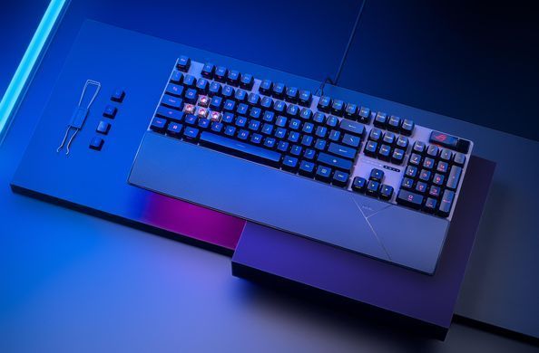 Клавіатура механічна ASUS ROG Strix Scope II, 105key, RX Red, USB-A, EN/RU/UK, RGB, чорний (90MP0350-BKMA00) [103597]