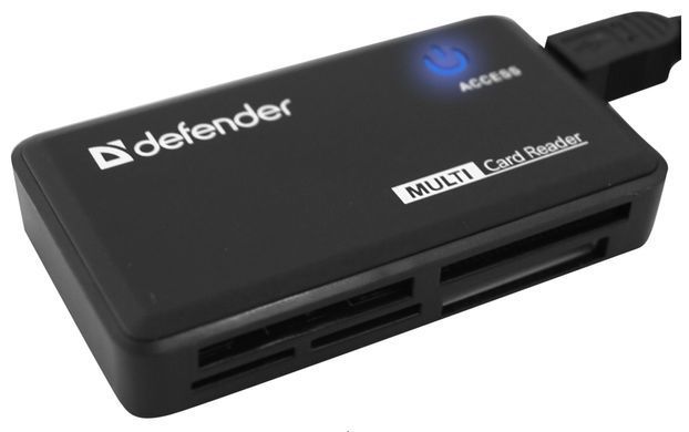 USB-хаб Defender Card Reader Optimus USB 2.0 Black (83501) [202063]