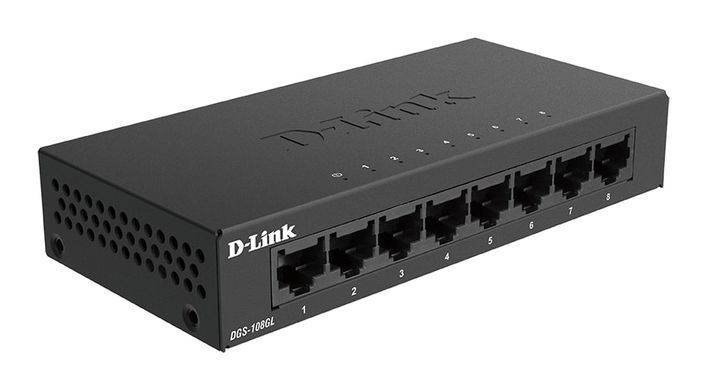 Комутатор D-Link 8xGE, Некерований (DGS-108GL) [105125]