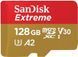 Карта пам'яті SanDisk microSD 128GB C10 UHS-I U3 R190/W90MB/s Extreme V30 + SD (SDSQXAA-128G-GN6MA) [108927], фото 1