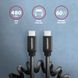 Кабель USB-C TO USB-C 0.6M 60W TWISTER BLK AXAGON (BUCM-CM10TB) [503608], фото 2