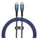 Кабель Baseus Glimmer Series Fast Charging Data Cable Type-C to Type-C 100W 1m Blue (CADH000703) [805496], фото 1