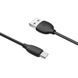 Кабель BOROFONE BX19 USB to Type-C 3A, 1m, PVC, TPE connectors, Black (6931474701794) [802218], фото 3