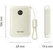 УМБ Vention 10000mAh 22,5W Fast Charging, USB-A, 2xUSB-C Beige (FKAN0-C) [404535], фото 2