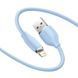 Кабель Baseus Jelly Liquid Silica Gel Fast Charging Data Cable USB to iP 2.4A 2m Blue (CAGD000103) [802338], фото 4