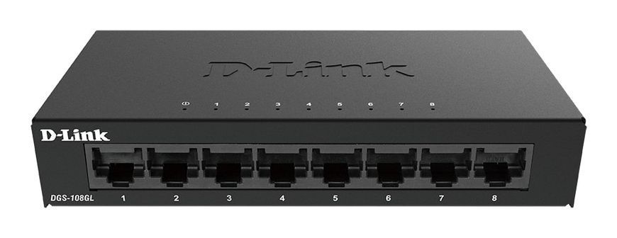 Комутатор D-Link 8xGE, Некерований (DGS-108GL) [105125]