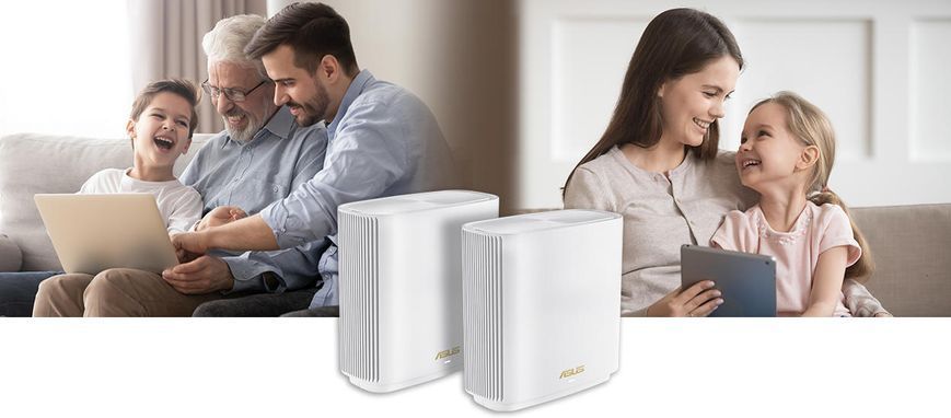 Система WiFi-Mesh ASUS ZenWiFi XT8 v2 AX6600, 3xGE LAN, 1x2.5GE WAN, 1xUSB3.1, 1мод, білий (90IG0590-MO3A70) [105252]