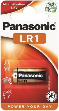 Батарейка Panasonic лужна LR1(910А, MN9100) блістер, 1 шт. (LR1L/1BE) [113397]