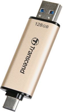 Накопичувач Transcend 128GB USB 3.2 Type-A + Type-C JetFlash 930 R420/W400MB/s Чорний (TS128GJF930C) [109025]