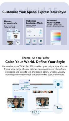 Планшет PAD100 BLUE 12" 256GB OSCAL (PAD100 6GB BLUE) [504270]