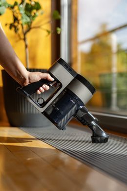 Пилосос Gorenje безпровідний, 132Вт, конт пил -0,5л, автон. робота до 25хв, вага-2,6кг, 2насадки, чорний (SVC216300FLA) [102454]