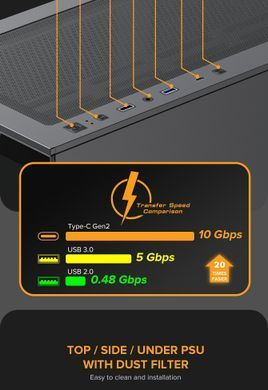Корпус для ПК GAMEMAX (Vista AB) [303345]