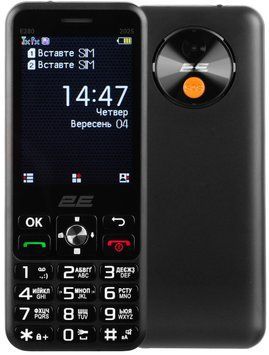 Мобільний телефон 2E E280 2025 2.8" 2SIM, 2x1500мА&bull;год, чорний + Батарея (794300868957) [114717]