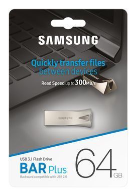 Флеш-пам'ять (накопичувач USB) USB3.1 64GB BAR PLUS SAMSUNG (MUF-64BE3/APC) [501294]