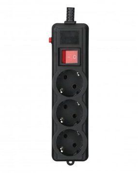 Фільтр живлення Gembird Pro 3 розетки, 3м, чорний (SPG3-G-10B-PRO) [605252]