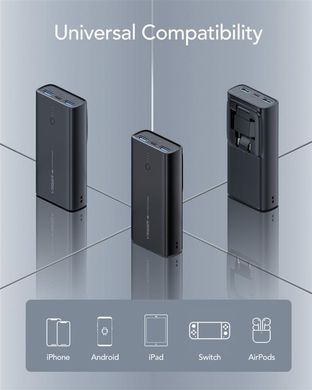 Універсальна мобільна батарея Veger ACE100 10000mAh Black (W1146) (1283126559143) [603425]