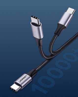 Кабель USB 2.0 Type-C M-M, 2 м, 60W Чорний, Round Cable Nickel Plating Aluminum Shell US261 UGREEN (50152) [404047]