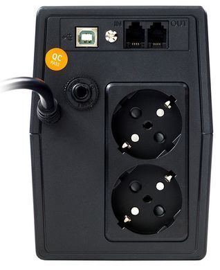 Джерело безперебійного живлення NJOY Horus Plus 600 (PWUP-LI060H1-AZ01B) Lin.int., AVR, 2 x евро, USB, LCD, пластик (Horus Plus 600 USB) [610746]