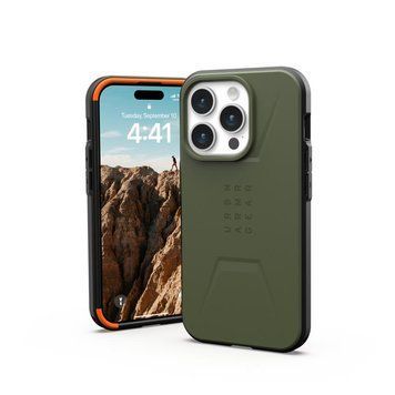 Чохол-накладка Urban Armor Gear Civilian Magsafe для Apple iPhone 15 Pro Olive Drab (114275117272) [602153]