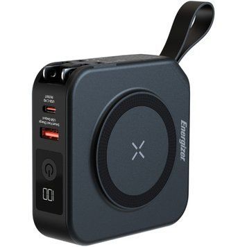 УМБ Energizer Magnetic Wireless 10000mAh 20W PD,AC зарядка,QI-15W, built-in USB-C,USB-А,USB-C In/Out (QM10001AC) [404666]
