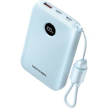 УМБ Vention 10000mAh 22,5W Fast Charging, USB-A, 2xUSB-C Blue (FKAL0-C) [404536]