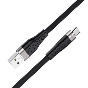 Кабель HOCO X53 USB to Type-C 3A, 1m, silicone, aluminum connectors, Black (6931474738097) [805368]