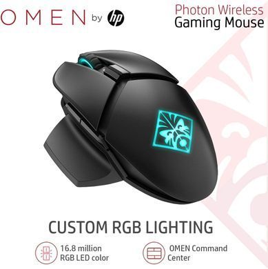Миша HP OMEN Photon, RGB, WL, чорний (6CL96AA) [14098]