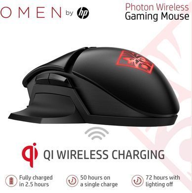 Миша HP OMEN Photon, RGB, WL, чорний (6CL96AA) [14098]