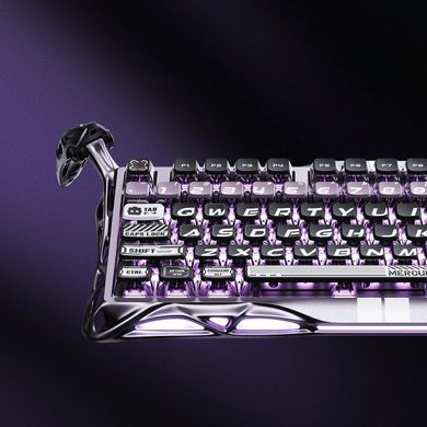 Клавіатура механічна GravaStar Mercury V75 Pro 80keys, Magnetic Jade Gaming, 8K, USB-A, RGB, Iron Purple (GS_V75_PRO_PL) [113142]