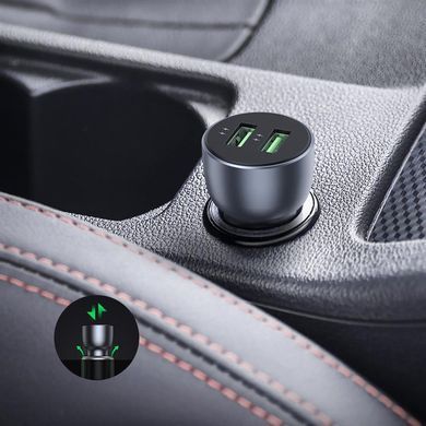 Автомобільний зарядний пристрій Ugreen CD213 (2xUSB 36W (USB-A) QC 4.0 Gray (10144) [603192]