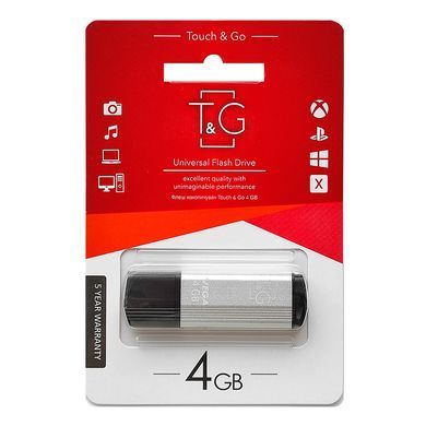 Флеш-накопичувач USB 4GB T&G 121 Vega Series Silver (TG121-4GBSL) [607248]