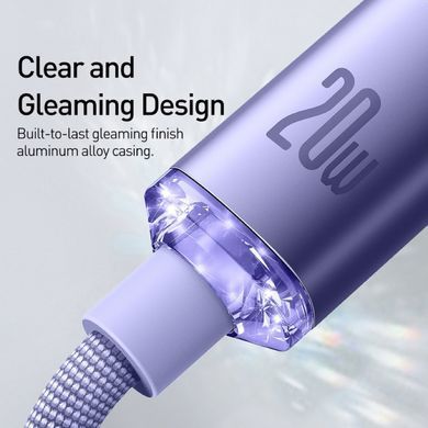 Кабель Baseus Crystal Shine Series Fast Charging Data Cable Type-C to iP 20W 2m Purple (CAJY000305) [805498]