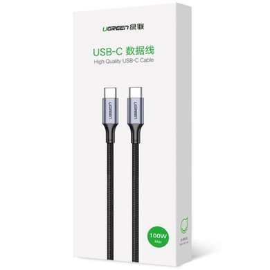 Кабель USB 2.0 Type-C M-M, 1 м, 100W Aluminium Braid Чорний, US316 UGREEN (70427) [403510]