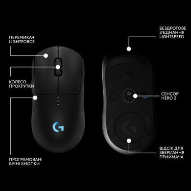 Миша бездротова Logitech G Pro 2 Lightspeed Black (910-007295) [606671]