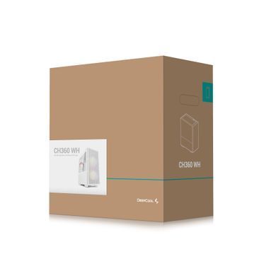 Корпус DeepCool CH360 White без БЖ (R-CH360-WHAPE3-G-1) [608702]