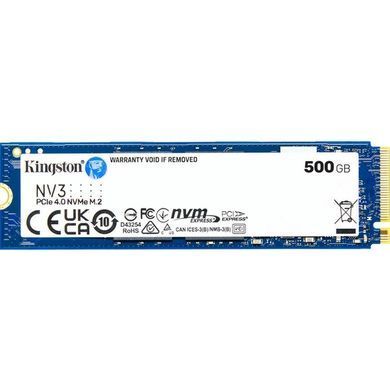 Накопичувач SSD 500GB M.2 NVMe Kingston NV3 M.2 2280 PCIe Gen4.0 x4 (SNV3S/500G) [607947]