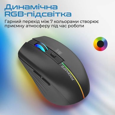 Миша бездротова Promate Kitt Black (kitt.black) [606677]