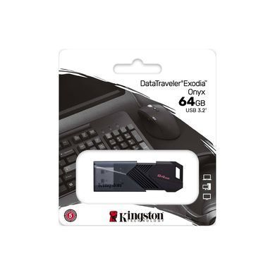 Флеш-накопичувач Kingston USB 3.2 DT Exodia Onyx 64GB Black (DTXON/64GB) [803050]