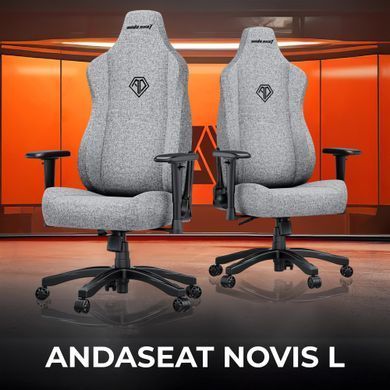 Крісло для геймерів Anda Seat Novis Size L Gray Fabric (AD23-L-01-G-F) [614727]
