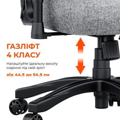 Крісло для геймерів Anda Seat Novis Size L Gray Fabric (AD23-L-01-G-F) [614727]