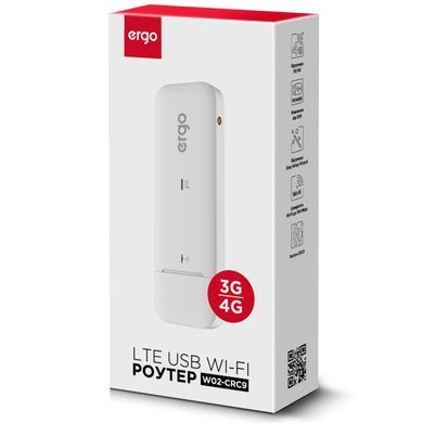 Маршрутизатор мобільний WIFI роутер ERGO 3G/4G (cat4) USB Wi-Fi router +ant.connector (W023-CRC9) [401478]