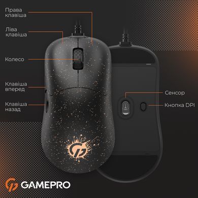 Миша GamePro Black/Orange (GM690D) [606728]