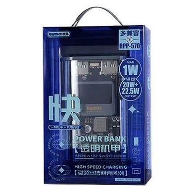 Універсальна мобільна батарея Remax RPP-570 Cybo 10000mAh Grey (6954851205692) [605019]